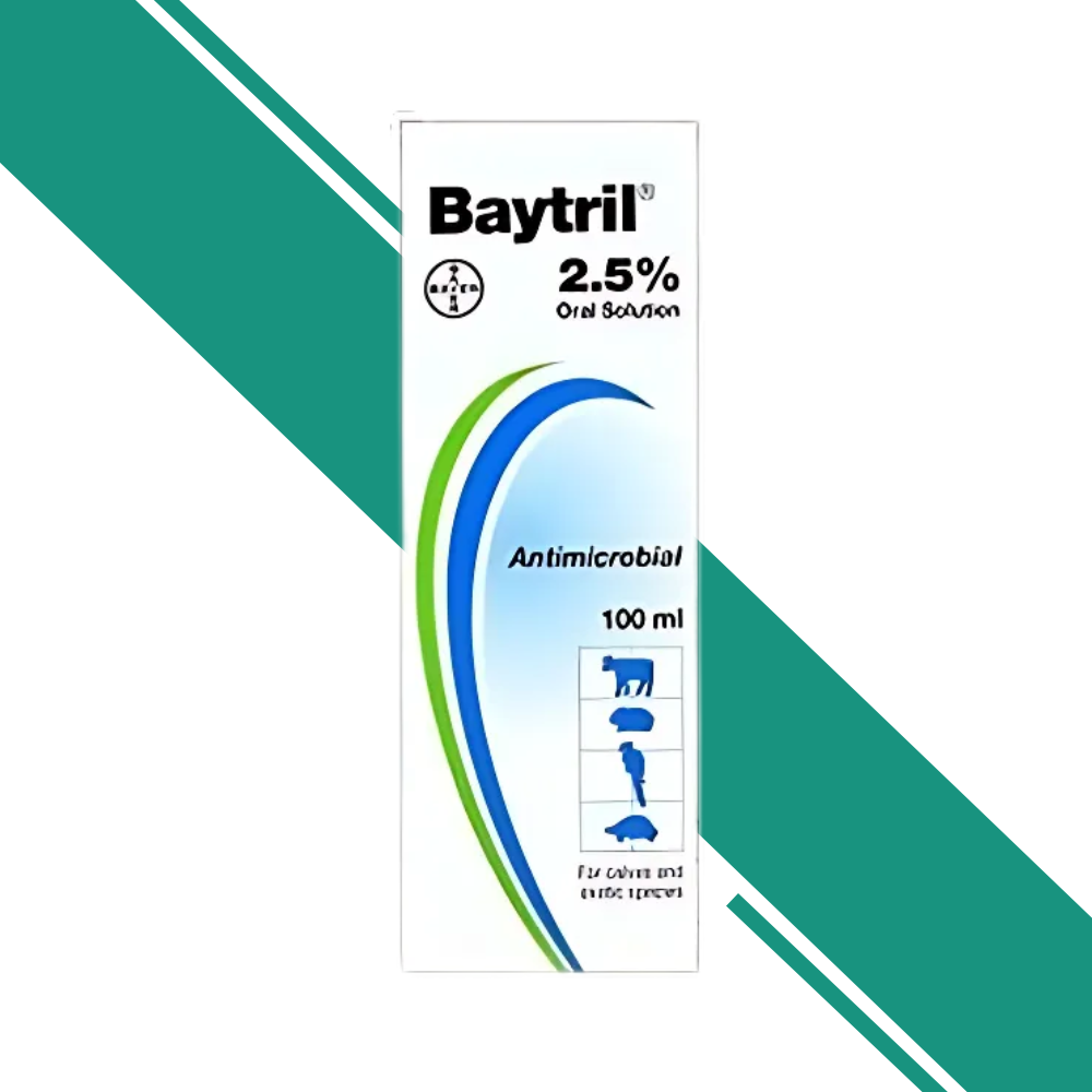Baytril Oral Solution 2.5% – 100ml Bottle